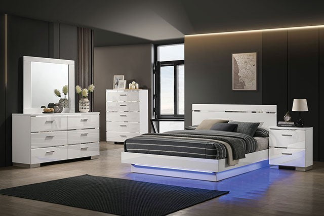 Erlach FOA7189WH Contemporary Bedroom Collection LED LIghts