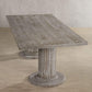 Gabrian 9 Pc Double Pedestal Dining Acme 60170 - Reclaimed Gray Finish
