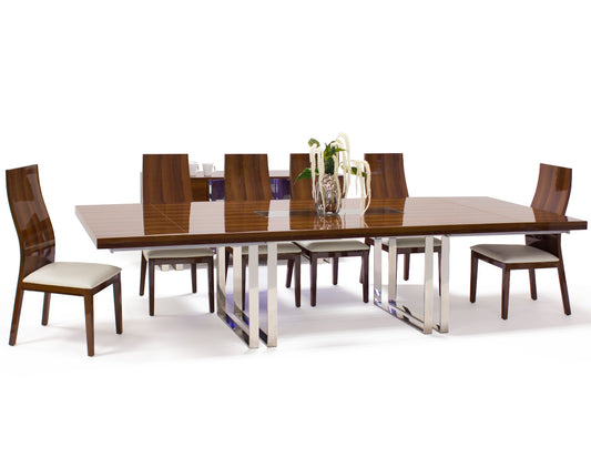 Colección de comedor Galway - Lacado en nogal - 2 extensiones