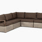 Garza Concrete & Teak Sectional VGLBMODUSET