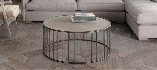 Gibson Grey Oak & Iron Occasional Tables by Diamond Sofa