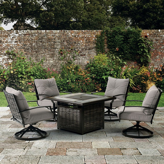 Segovia Fire Pit Conversation Set by Furniture of America