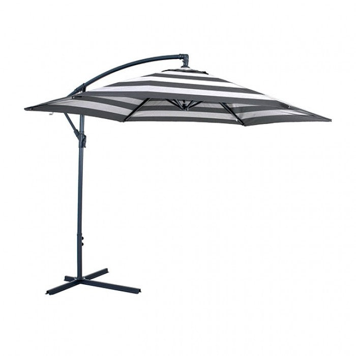 Glam Cantilver Umbrella & Base - Black & White