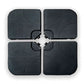 Glam Cantilver Umbrella & Base - Black & White
