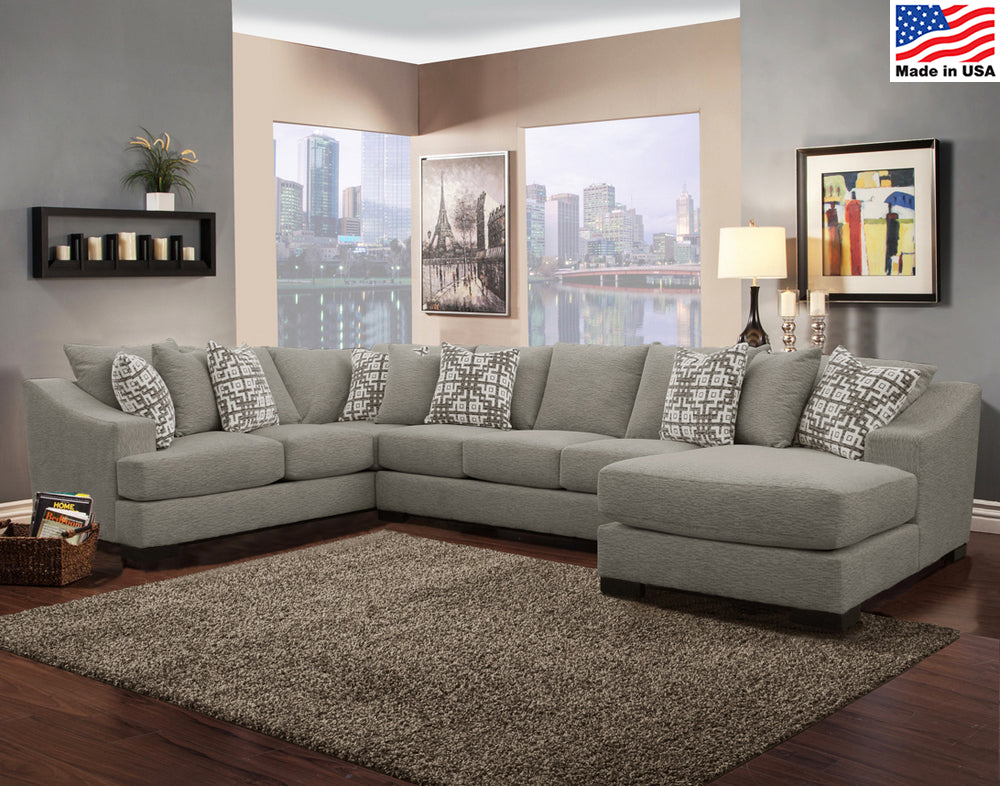 Comfort Industries Atlas 3 Pc Chenille Sectional - 3 Colors