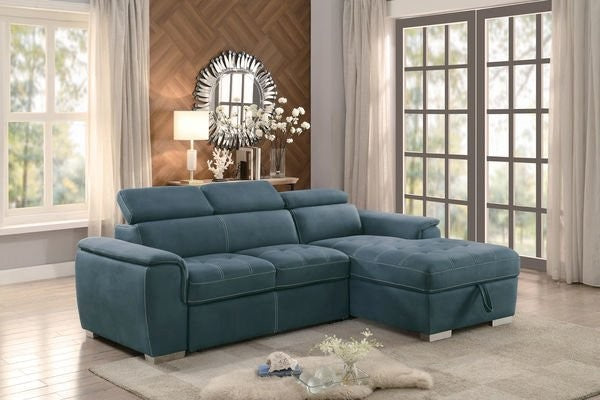 Ferriday Sectional w/Pull Out Bed & Storage - 3 Colors