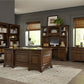 Hartshill Executive Desk by Coaster - Burnished Oak Finish