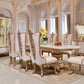 HD-9083 Homey Design 9 Pc Gold Finish Dining Collection