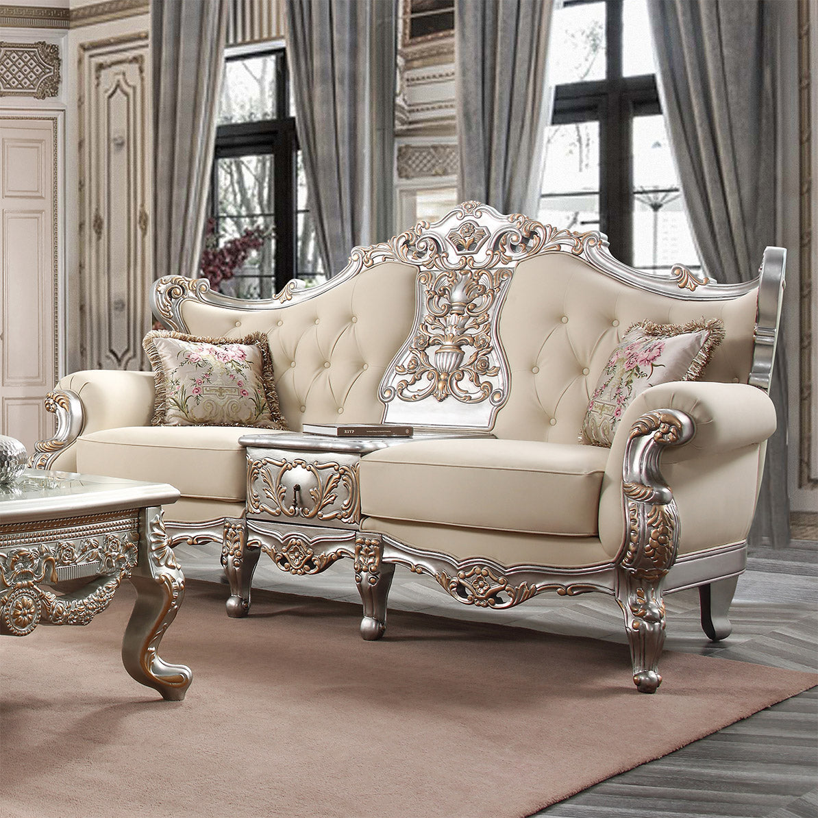 HD-91633 - Homey Design 3 Pc French Salon Sofa Set