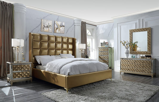 HD-6065 Homey Design Minerva 5 Pc King Bedroom Collection