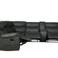 Global 6967 Vista Motion Sectional Leather Air - Gray or Brown