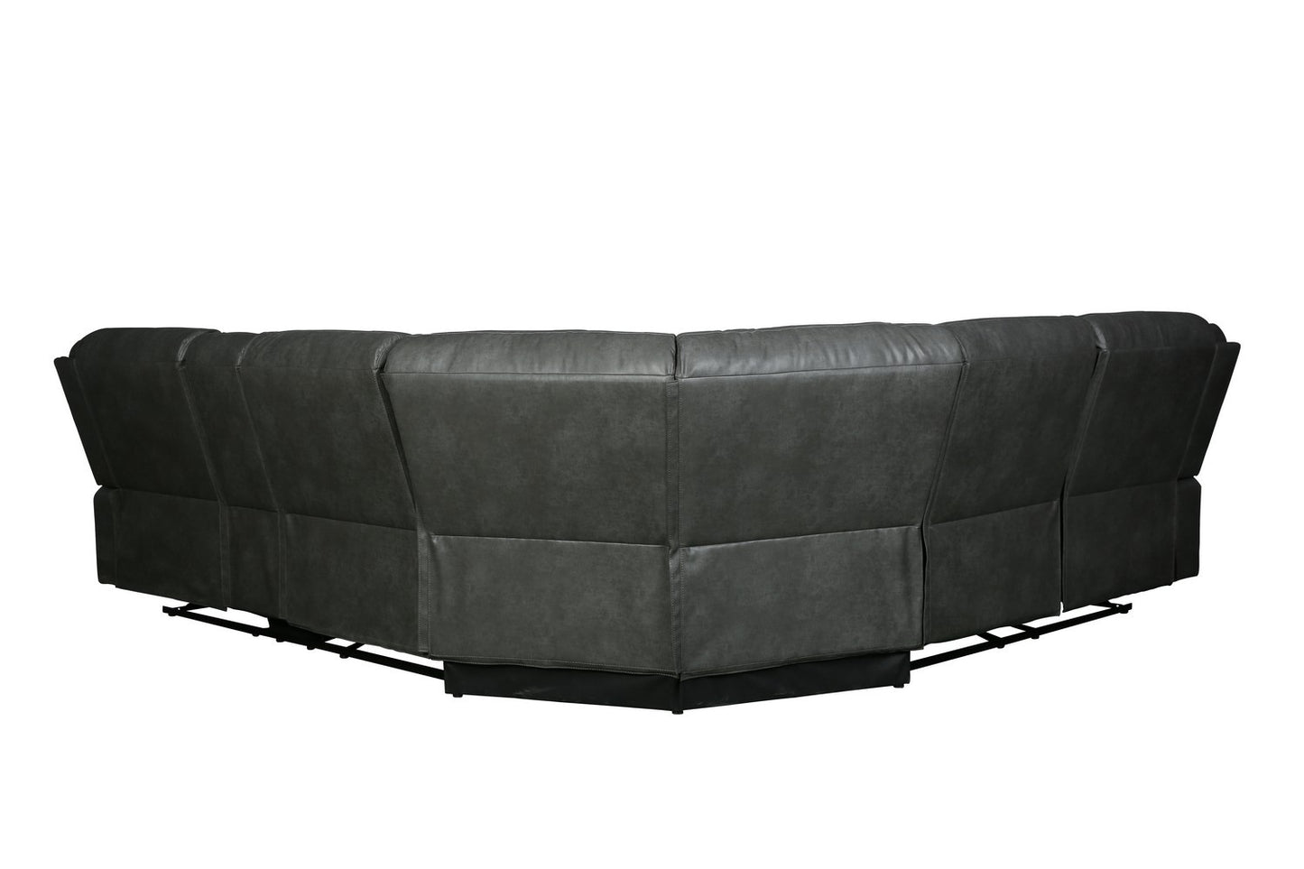 Global 6967 Vista Motion Sectional Leather Air - Gray or Brown