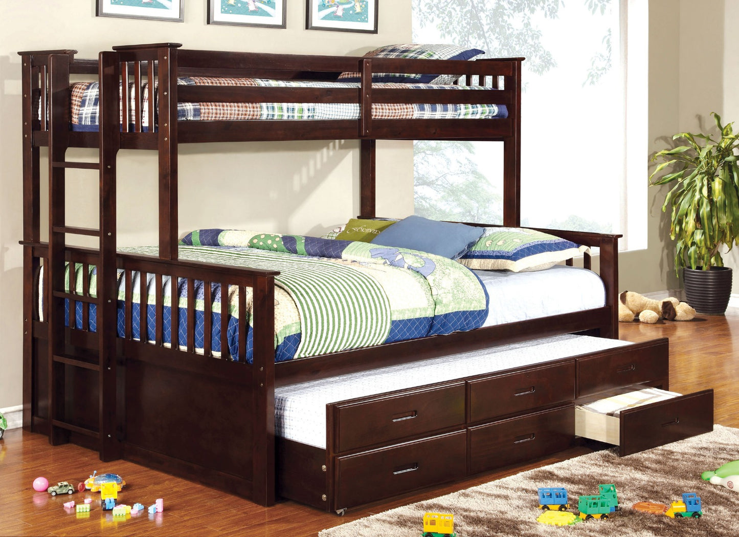 University Twin/Queen Bunk Bed - 2 Finishes