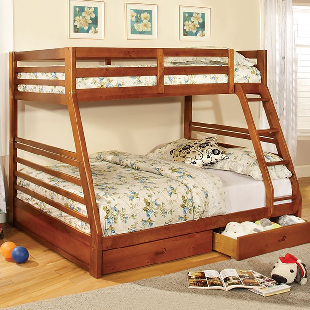 California CM-BK588 Twin Full Bunk Bed - 4 Colors