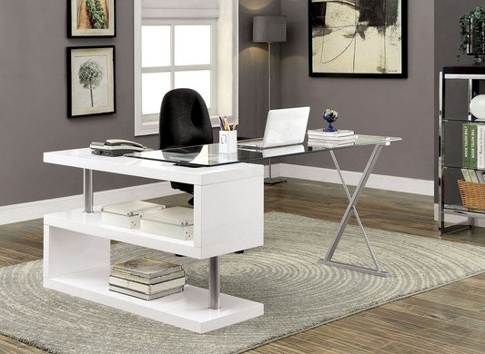 Bronwen Modern Desk - White or Black Finish