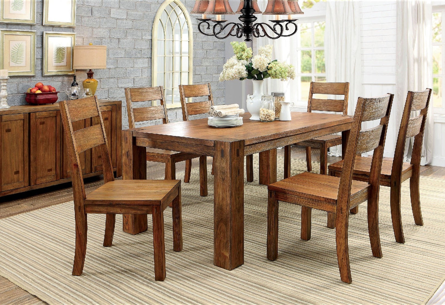 Frontier 6 Pc Dining Set CM3603 Wood