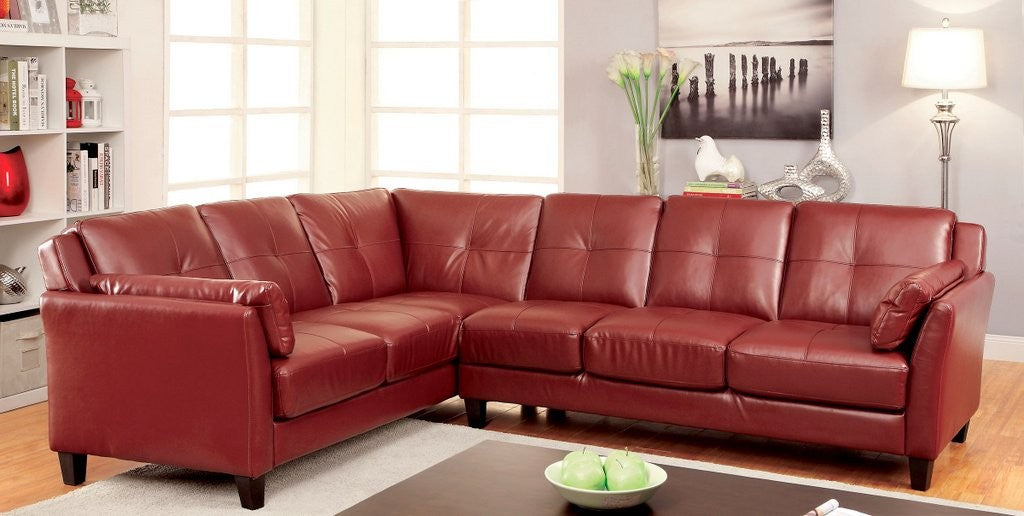 Peever Sectional 6268RD Mahogany Red