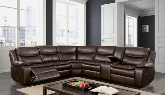 Pollux CM6982BR Brown Sectional - Bradley Home