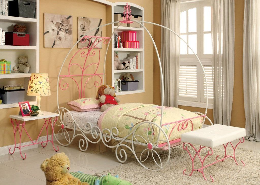 Enchant Carriage Bed - Champagne & White
