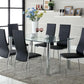 Kona 7 Pc Dining Collection - Chrome & Glass