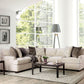 Alisa Ivory Chenille Sectional by Furniture of America