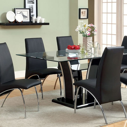 Glenview 7 Pc Dining Set - Black Finish