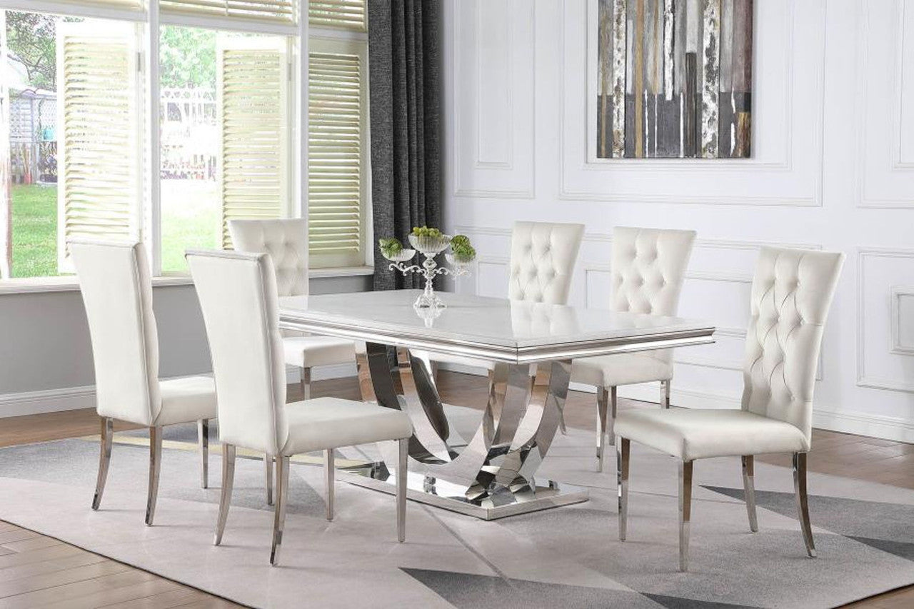Kerwin Chic Dining Collection - Sintered Stone - Stainless Steel