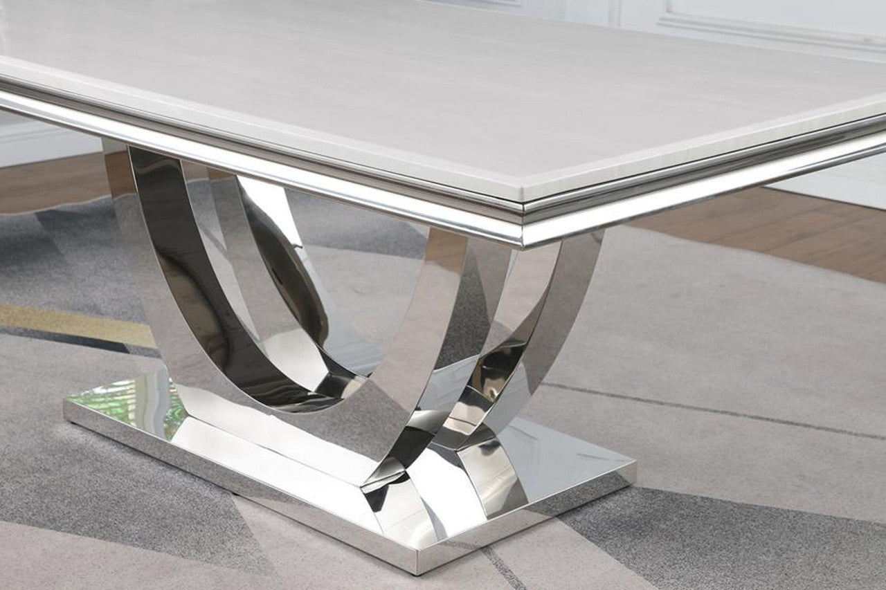 Kerwin Chic Dining Collection - Sintered Stone - Stainless Steel