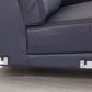 Global United 727 Ferrara Modern Sectional - Blue Leather