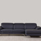 Global United 727 Ferrara Modern Sectional - Blue Leather