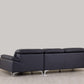 Global United 727 Ferrara Modern Sectional - Blue Leather