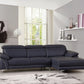 Global United 727 Ferrara Modern Sectional - Blue Leather
