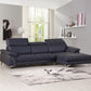 Global United 727 Ferrara Modern Sectional - Blue Leather