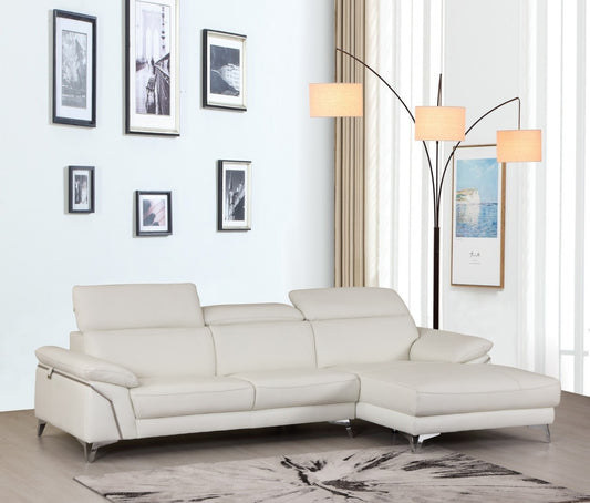 Global United 727 Ferrara Modern Sectional - Genuine Italian Leather