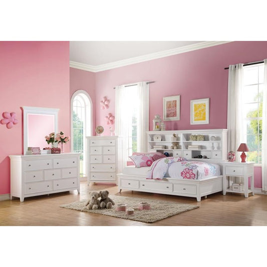Lacey Bedroom Collection - Bookcase Storage Headboard