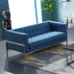 Armen Living Andre Mid-Century Sofa - Gray or Teal Tweed