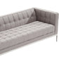 Armen Living Andre Mid-Century Sofa - Gray or Teal Tweed