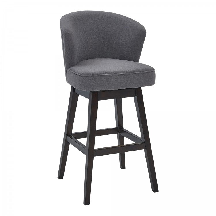 Brandy 26" & 30" Bar Stool - Gray or Tan Fabric