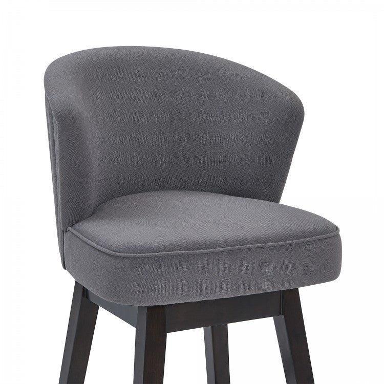 Brandy 26" & 30" Bar Stool - Gray or Tan Fabric