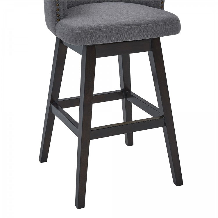 Brandy 26" & 30" Bar Stool - Gray or Tan Fabric
