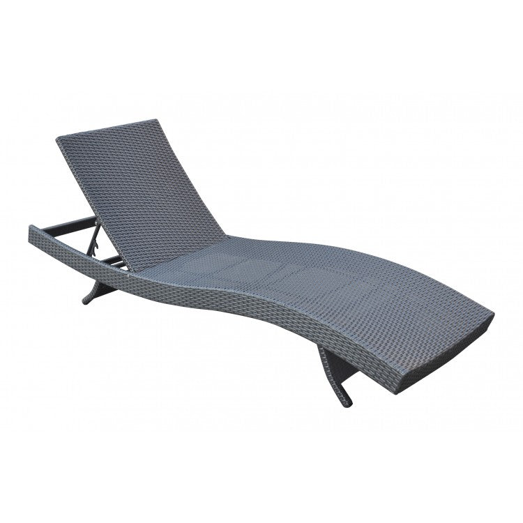 Cabana Outdoor Adjustable Wicker Chaise Lounge Chair