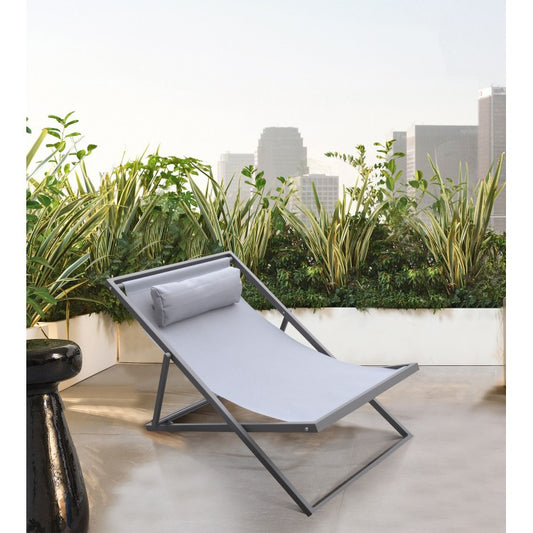Wave Deck Chair - Gray Powdercoat