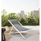 Wave Outdoor Patio Aluminum Deck Chair - White or Gray