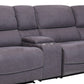 AC Pacific Levi 6 Pc Gray Sectional - 3 Power Recliners
