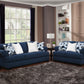 Lia Sofa Collection - Navy or Beach Chenille Fabric