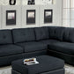 Lita CM6966 Sectional Collection - Dark Grey Linen