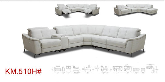 Divani Casa Lloyd de VIG - Seccional moderno con sillones reclinables