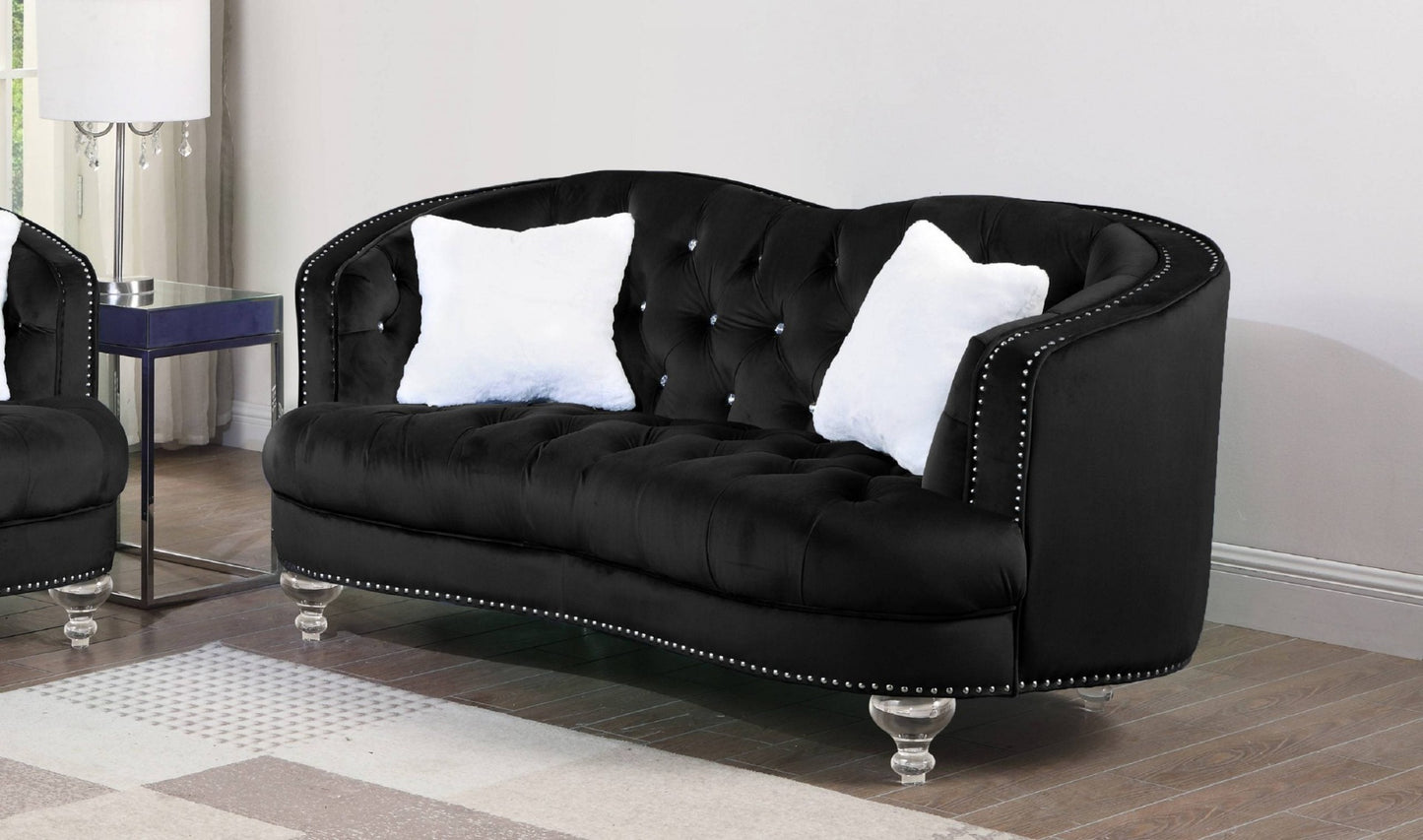 Hannah 2 Pc Sofa Set - Black