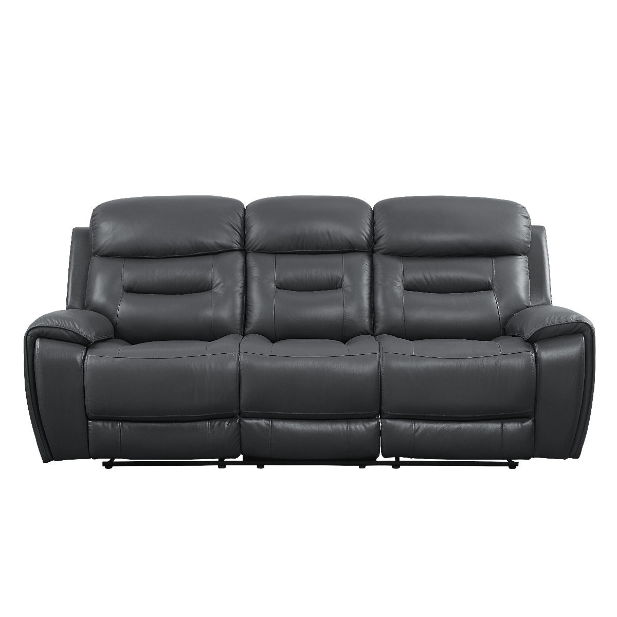 Lamruil Motion Sofa Collection - Gray Top Grain Leather