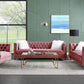 Heiberoll Plush Velvet Sofa LV00327 - Pink or Gray